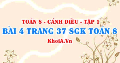 Bài 4 trang 37 SGK Toán 8 tập 1 Cánh Diều